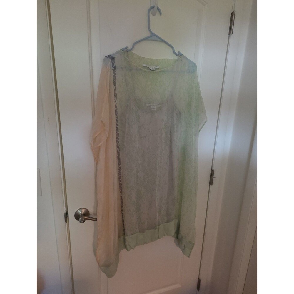 Diane Von Furstenberg Womens Silk Printed Hanky Band Dress Green Size Petite